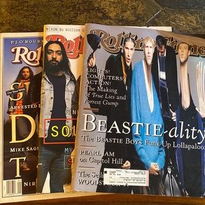 3 issues Rolling Stone magazine Beastie Boys Soundgarden Spin Doctora